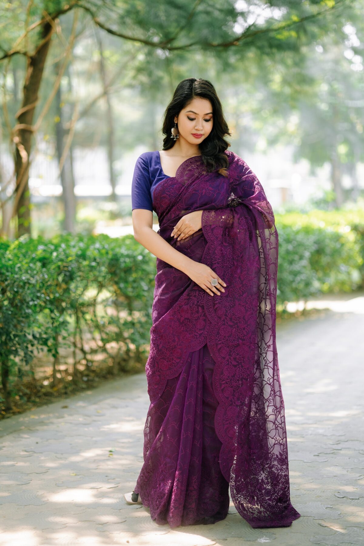 pure organza with whole body embroidery - Image 2