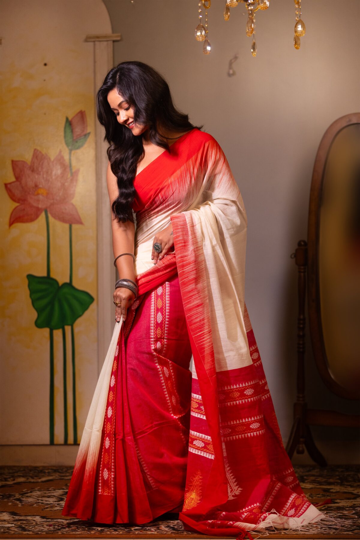 pure handloom cotton with jamdani artwork